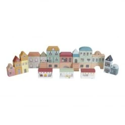 Little Dutch Holzeisenbahn Erweiterung -Bauklötze Stadtgebäude FSC